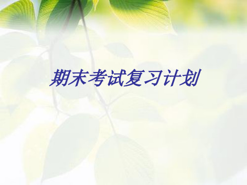 期末考试复习计划.ppt