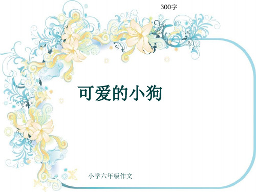 小学六年级作文《可爱的小狗》300字