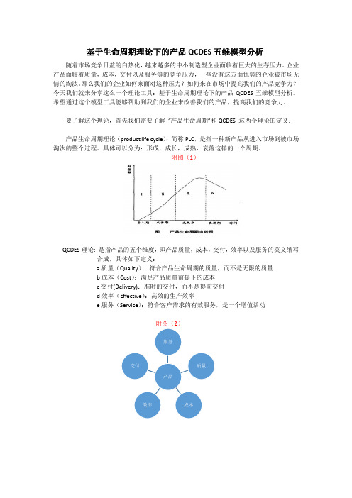 基于生命周期理论下的产品QCDES五维模型分析