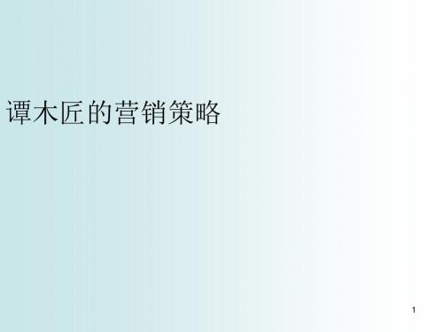 谭木匠的营销策略ppt课件
