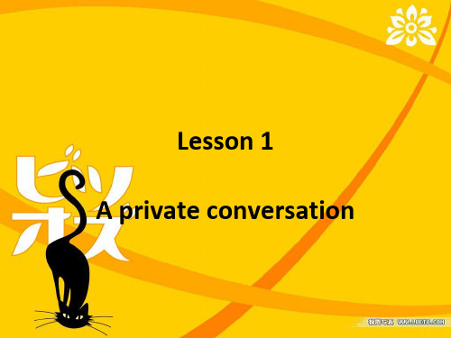 新概念英语二Lesson1 A private conversation.