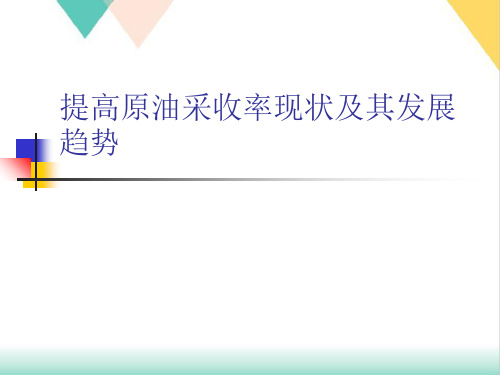 提高原油采收率现状及其发展趋势PPT培训课件