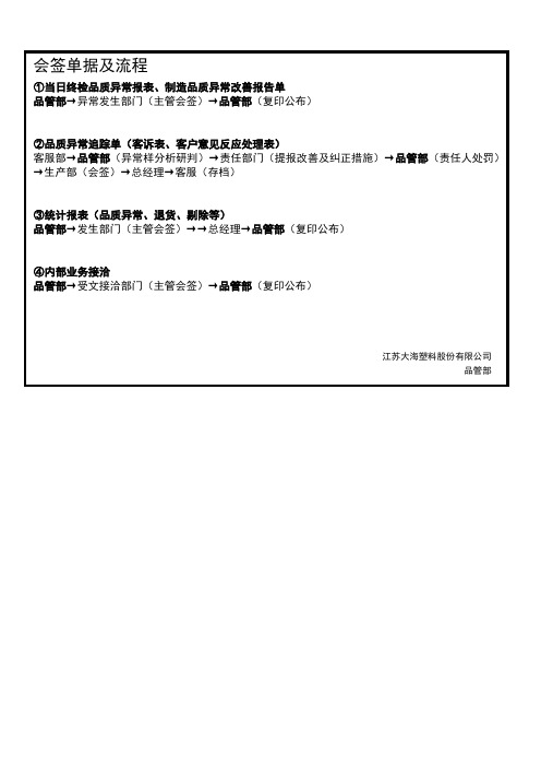 会签单据及流程