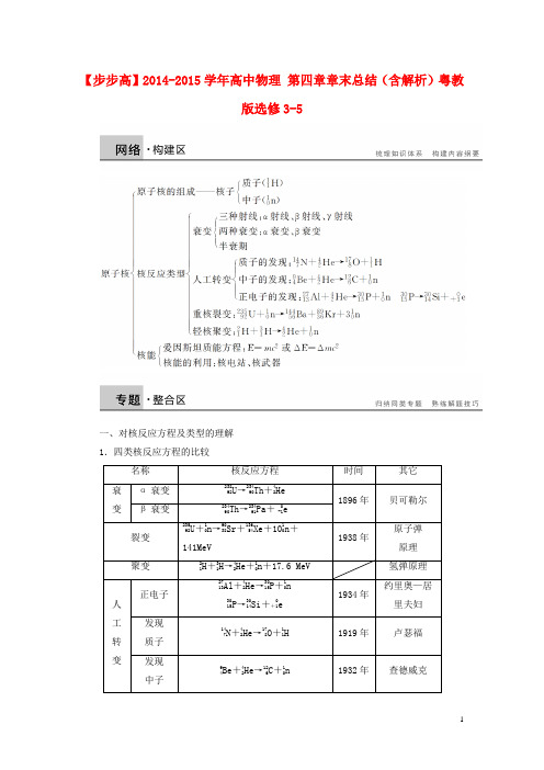 高中物理 第四章章末总结(含解析)粤教版选修35