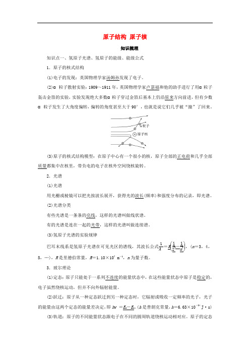 高考物理一轮复习 专题 原子结构 原子核导学案