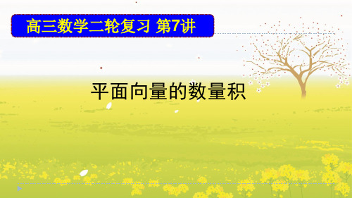 江苏省 2020届高三数学二轮复习第07讲  平面向量的数量积(共27张PPT)