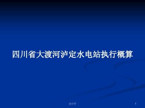 四川省大渡河泸定水电站执行概算PPT学习教案