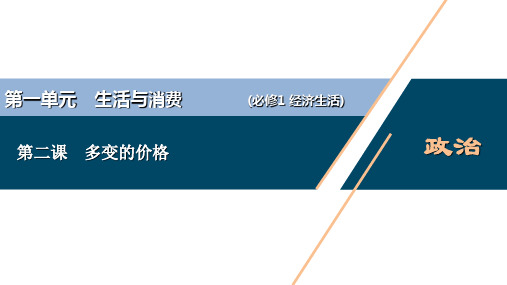 新高中政治高考2021年高考政治一轮复习(新高考版)  第1部分  第1单元 第2课 多变的价格