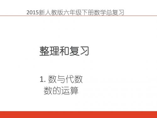 六年级下册数学总复习数与代数-数的运算