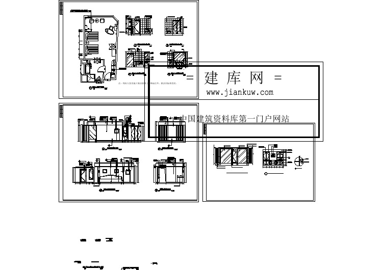 残疾人房间室内装修cad设计施工图