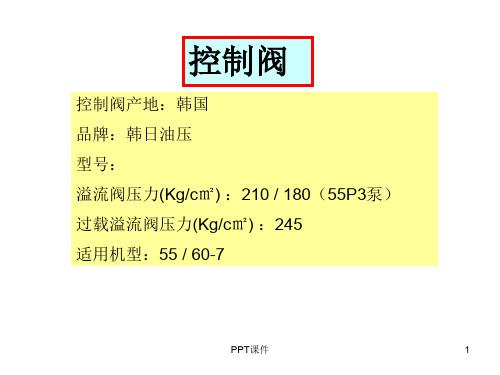 斗山挖机 控制阀  ppt课件