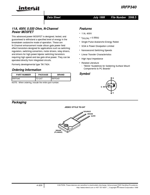 IRFP340中文资料