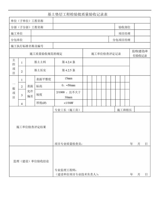 建筑工程装饰装修工程质量验收专用表格