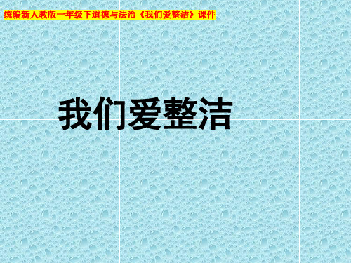 统编新人教版一年级下道德与法治《我们爱整洁》课件