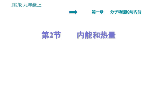 教科版九年级上册物理习题课件    内能和热量