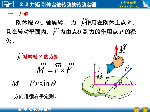 力矩 刚体定轴转动的转动定律