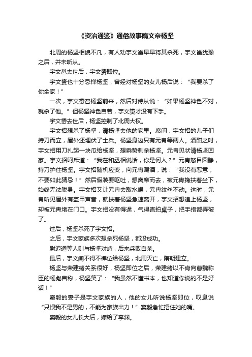 《资治通鉴》通俗故事隋文帝杨坚