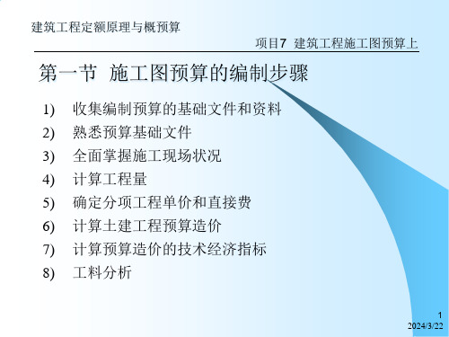 建筑工程施工图预算入门讲解