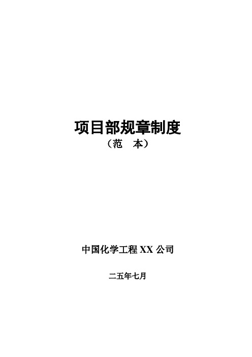 中国化学工程第七建设公司项目管理规章制度DOC_59页.doc