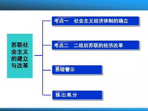 苏联社会主义建立和改革