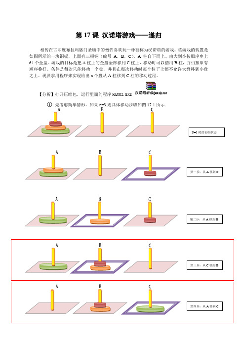 汉诺塔游戏递归