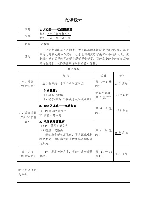 《认识动画——动画的原理》微教案