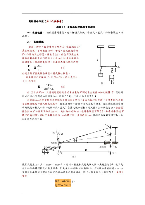 物理竞赛实验报告