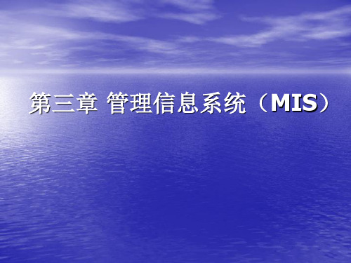 3第三章 管理信息系统(MIS)