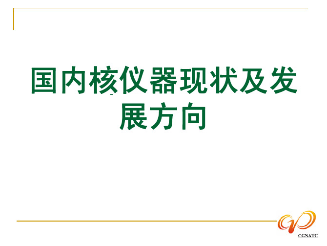 核仪器仪表现状分析