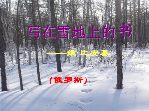 优质课[鄂教版]七年级语文(上 )《写在雪地上的书》课件(48张PPT)