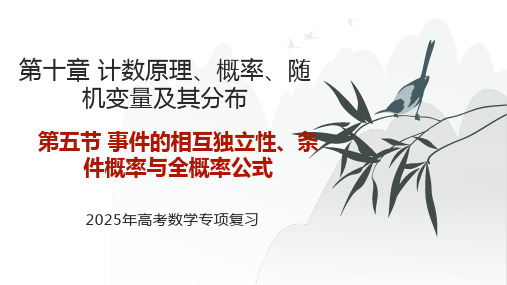 事件的相互独立性、条件概率与全概率公式 2025年高考数学基础专项复习