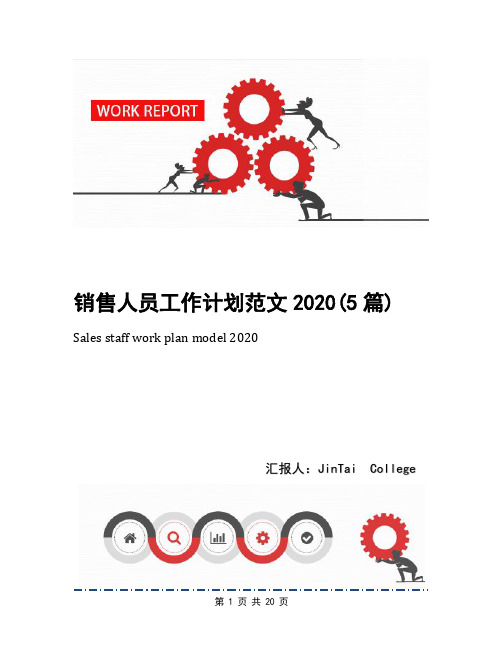 销售人员工作计划范文2020(5篇)