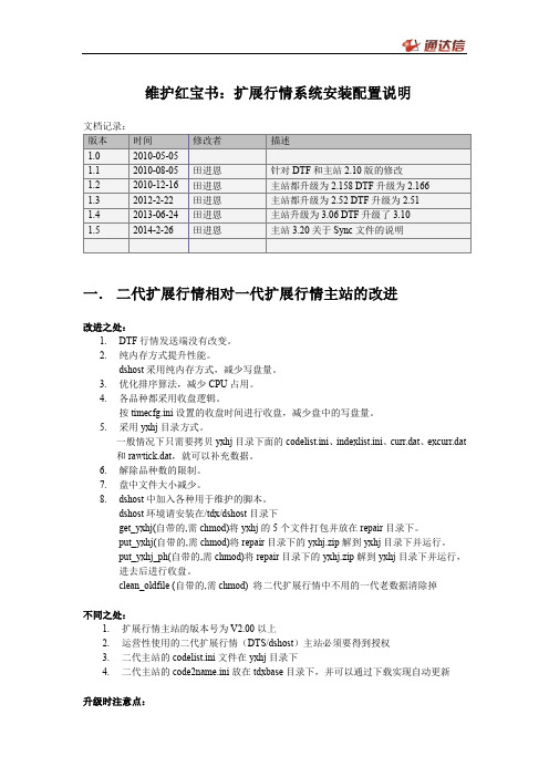 维护红宝书扩展行情系统安装配置说明