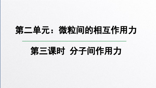 苏教版必修二专题1第二单元1.2.3分子间作用力课件(20张PPT)