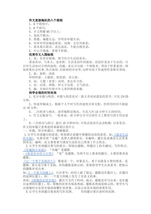 作文的审题立意和选材谋篇要注意什么