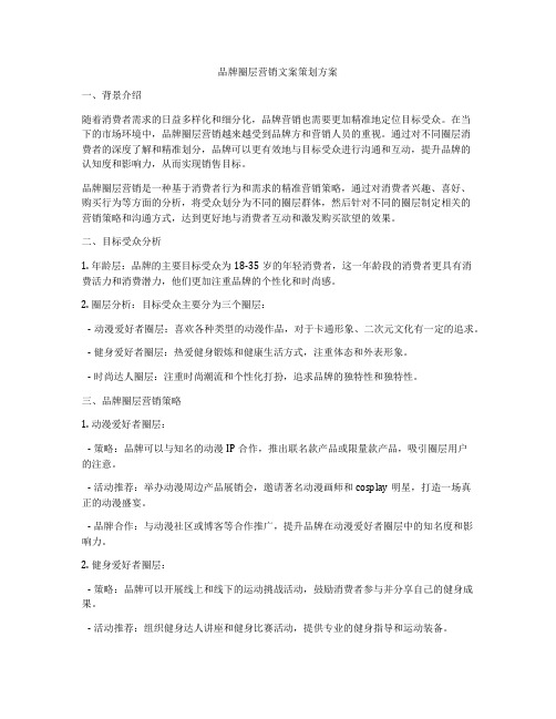 品牌圈层营销文案策划方案