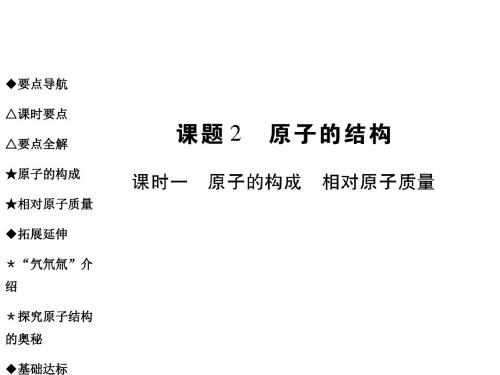 新九年级化学ppt 相对原子质量课件