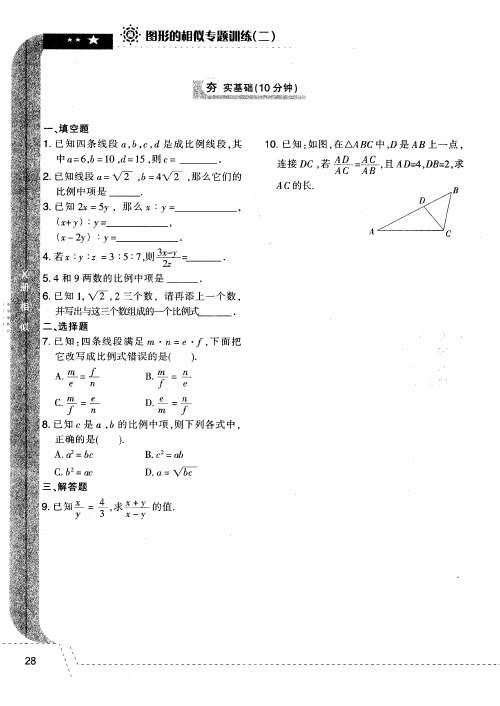 图形的相似专题训练(二)