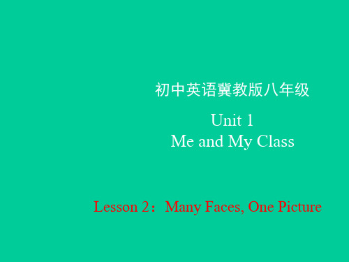 冀教英语八年级上册 Unit1 Lesson 2 (共29张PPT)