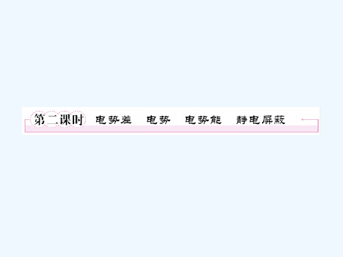 高考物理 电势差 电势 电势能 静电屏蔽总复习课件 新人教版