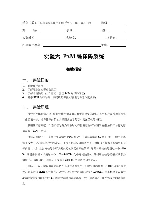 PAM编译码系统