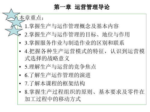 第一章 运营管理导论1、2节