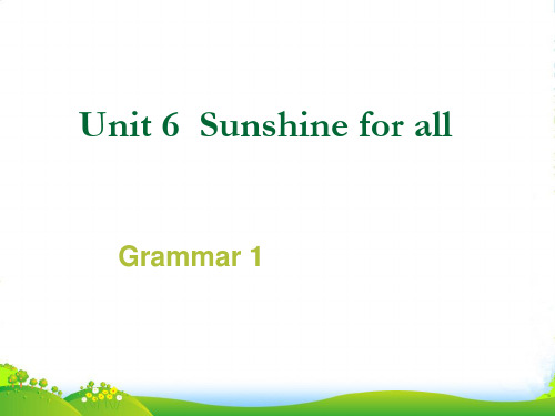 牛津译林版八年级英语下册Unit 6 Grammar1优课件