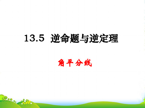 华师大八年级数学上册《角平分线》课件(共10张PPT)