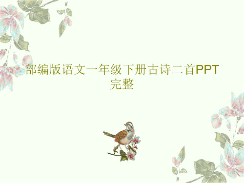 部编版语文一年级下册古诗二首PPT 完整共46页