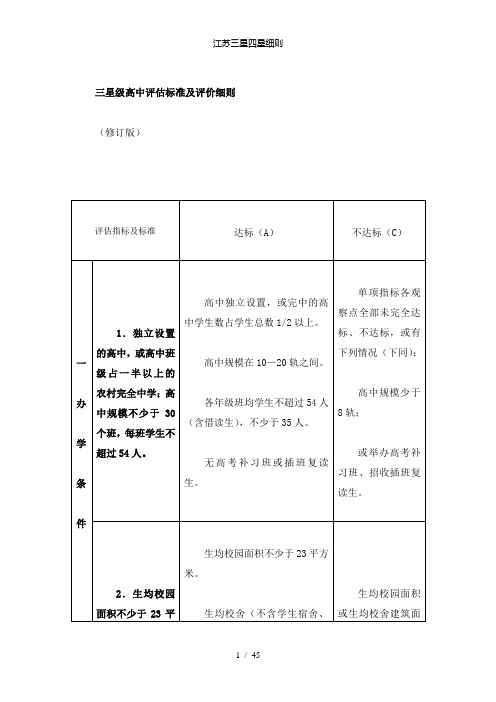 【精品】江苏三星四星细则