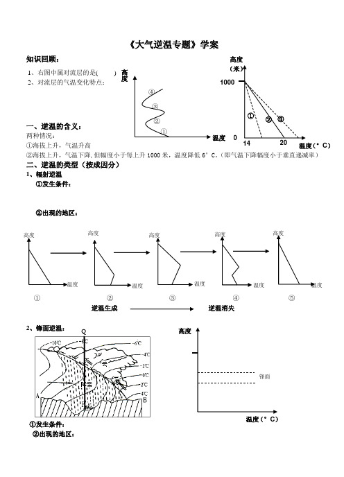 大气逆温学案