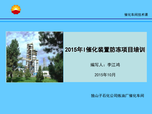 2015年I催化装置防冻项目培训