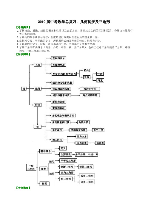 中考数学总复习几何初步及三角形