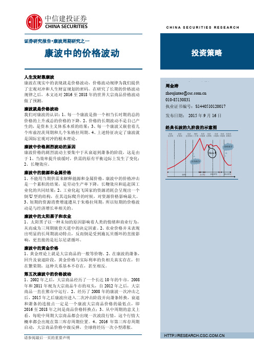 周期研究之一：康波中的价格波动